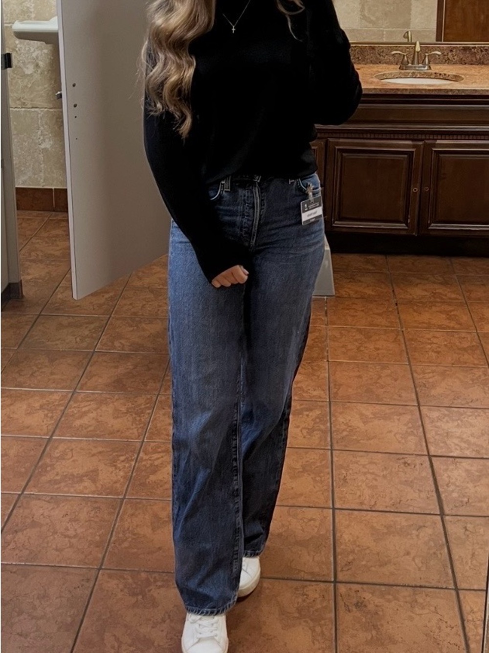 Citizens Of Humanity Dark Blue Wide-Leg Jeans